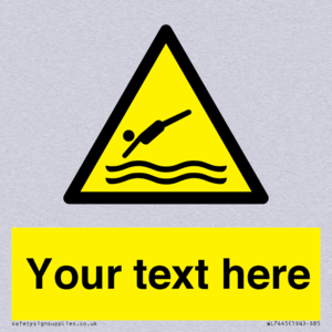 Custom Warning diving area